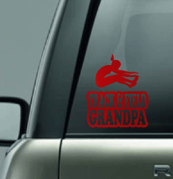 Track & Field Family Custom Decal - Long Jump (Female)