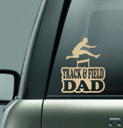 Track & Field Family Custom Decal - Hurdles (Male)
