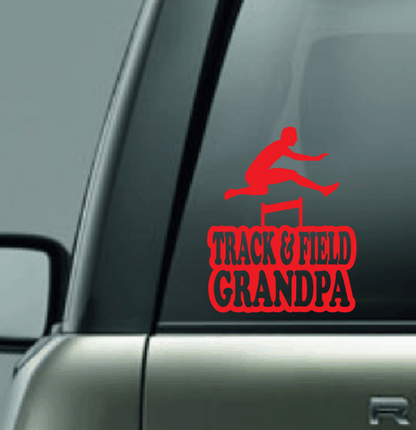 Track & Field Family Custom Decal - Hurdles (Male)