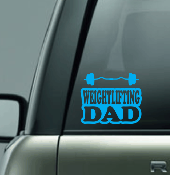 Weightlifting Family Custom Decal - Barbell