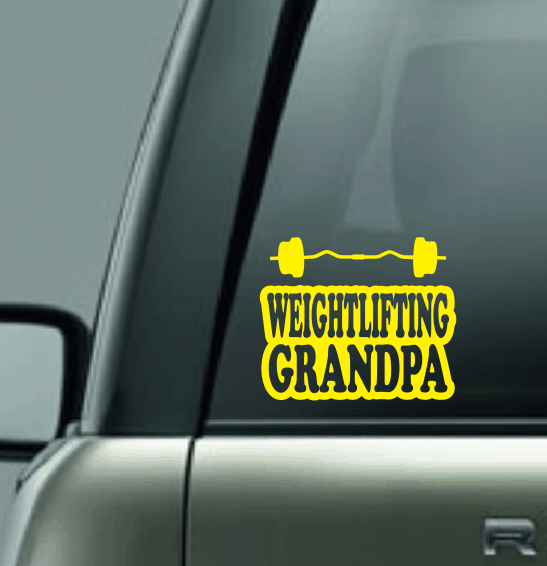 Weightlifting Family Custom Decal - Barbell