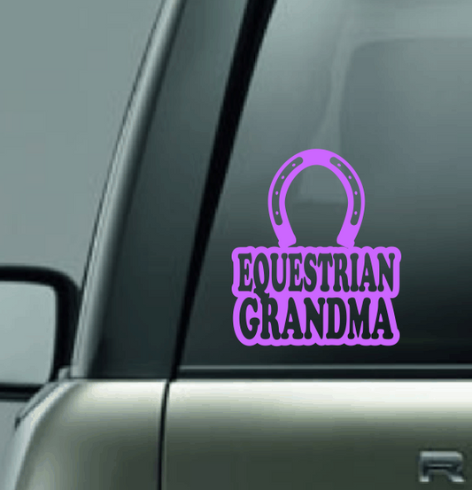 Equestrian Family Custom Decal - Horseshoe