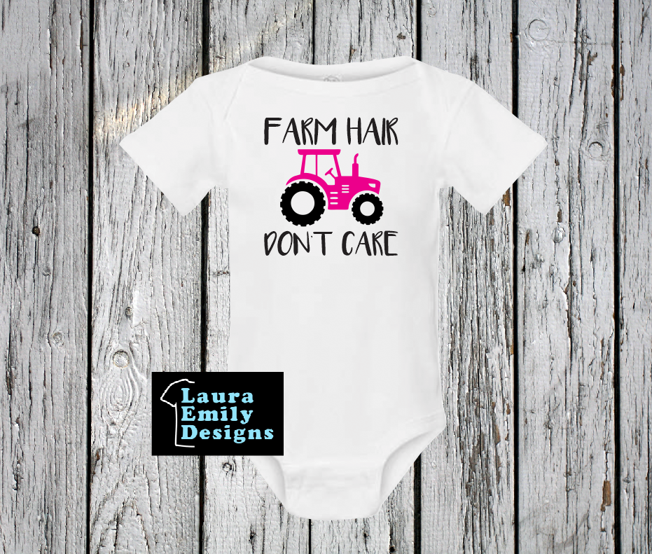 Farm Hair Don't Care Onesie