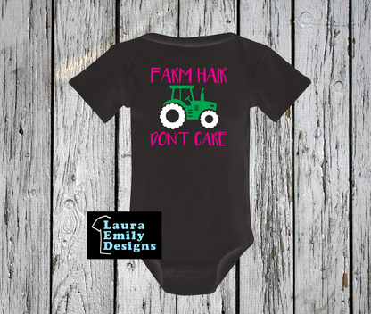 Farm Hair Don't Care Onesie