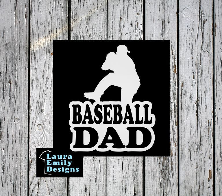 Baseball Dad, Baseball Dad Car Decal, Baseball Dad Sticker, Pitcher, Baseball Pitcher Decal, Proud Baseball Dad, High School Baseball Decal