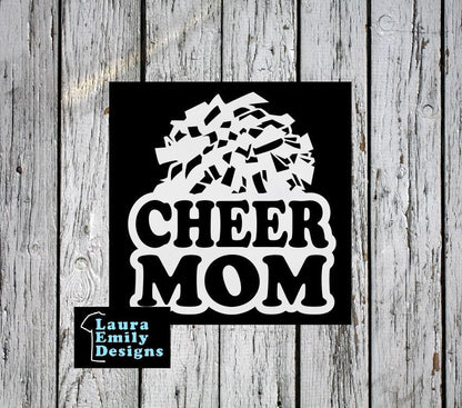 Cheerleading Mom, Cheerleading Mom Car Decal, Cheerleading Mom Sticker, Cheerleading Decal, Proud Cheer Mom, High School Cheerleading Decal