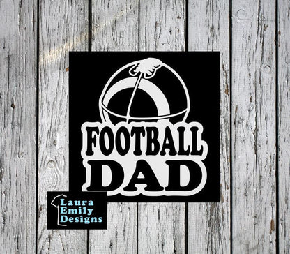 Football Dad, Football Dad Car Decal, Football Dad Sticker, Football Decal, Proud Football Dad, High School Football, Football