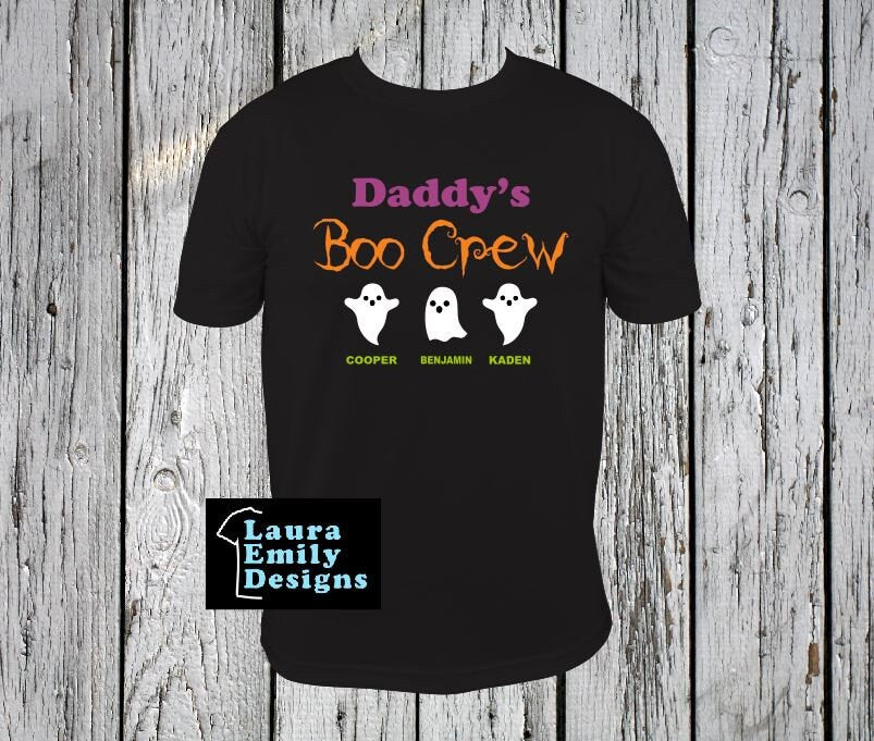 Custom Boo Crew Shirt, Grandpa's Boo Crew, Mommy's Boo Crew, Daddy's Boo Crew, Boo Crew, Ghost, Halloween, Creepy, Scary, Fall, Spider Web