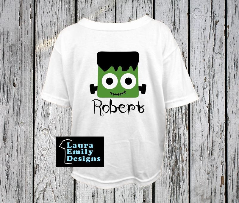 Custom Frankenstein Shirt, Personalized Name, Halloween, Monster, Cute Halloween Shirt, Cute Monster, Little Monster, Lil' Monster