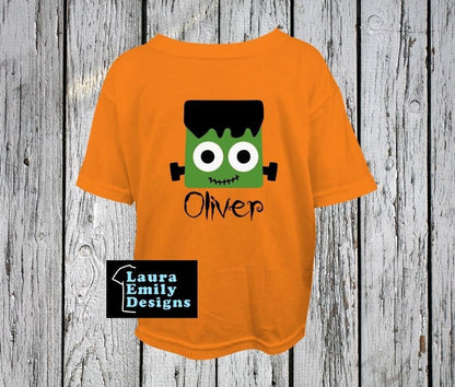 Custom Frankenstein Shirt, Personalized Name, Halloween, Monster, Cute Halloween Shirt, Cute Monster, Little Monster, Lil' Monster