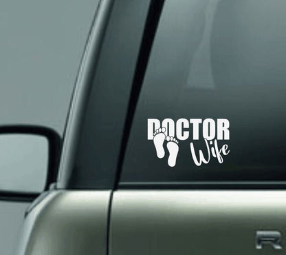 Podiatrist Wife Car Decal, Doctor Wife Car Decal, Proud Wife of a Doctor Car Decal, Personalized Car Decal, Podiatry Car Decal, Foot Doctor