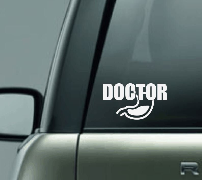 Gastroenterologist Car Decal, Belly Doctor Car Decal, Proud Doctor Car Decal, Doctor Car Decal, Gastroenterology Decal, Stomach Car Decal