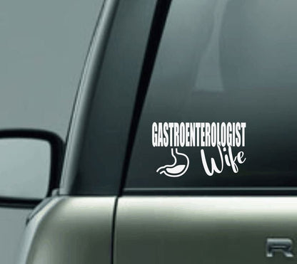 Gastroenterologist Wife Car Decal, Doctor Wife Car Decal, Proud Wife of a Doctor Car Decal, Personalized Car Decal, Gastroenterologist Wife