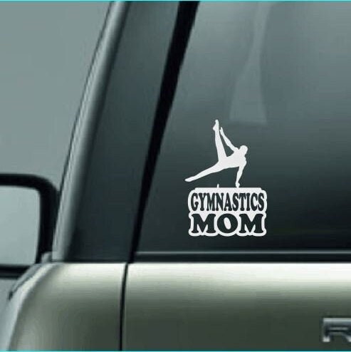 Gymnastics Mom, Gymnastics Mom Car Decal, Pommel Horse Decal, Male Gymnast Decal, High School Gymnastics Decal, CUSTOM Vinyl Car Decal