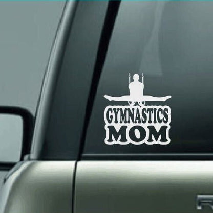 Gymnastics Mom, Gymnastics Mom Car Decal, Gymnastics Rings Decal, Male Gymnast Decal, High School Gymnastics Decal, CUSTOM Vinyl Car Decal