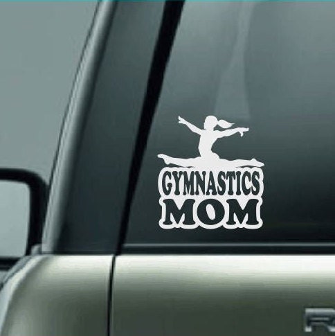 Gymnastics Mom, Gymnastics Mom Car Decal, Gymnastics Decal, Female Gymnast Decal, High School Gymnastics Decal, CUSTOM Vinyl Car Decal