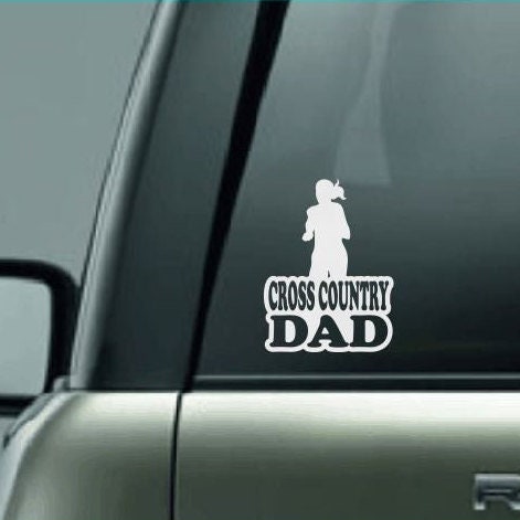 Cross Country Dad, Cross Country Dad Car Decal, Cross Country Dad Sticker, Cross Country Decal, Proud Cross Country Dad, Cross Country