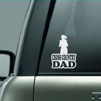 Cross Country Dad, Cross Country Dad Car Decal, Cross Country Dad Sticker, Cross Country Decal, Proud Cross Country Dad, Cross Country