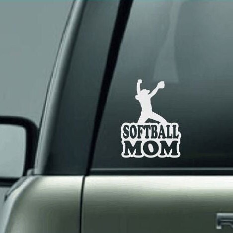 Softball Mom, Softball Mom Car Decal, Softball Mom Sticker, Pitcher, Softball Pitcher Decal, Proud Softball Mom, High School Softball Decal