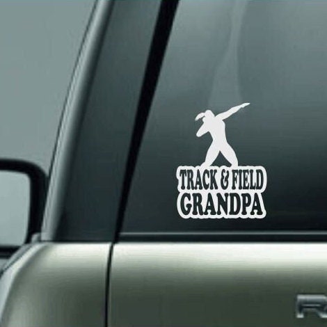 Track & Field Grandpa, Track and Field Grandpa Car Decal, Shot Put Decal, Shot Put Female Decal, High School Track and Field Decal, CUSTOM