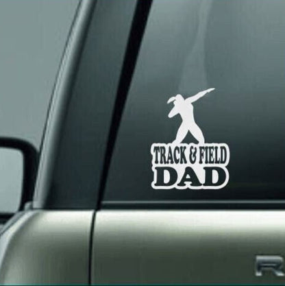 Track & Field Dad, Track and Field Dad Car Decal, Shot Put Decal, Shot Put Female Decal, High School Track and Field Decal, CUSTOM