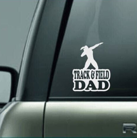 Track & Field Dad, Track and Field Dad Car Decal, Shot Put Decal, Shot Put Female Decal, High School Track and Field Decal, CUSTOM