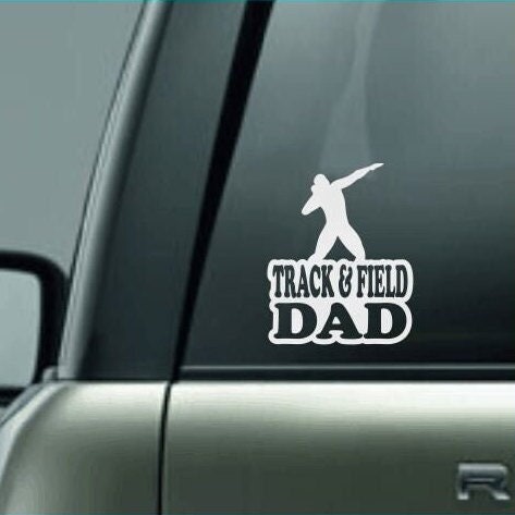 Track & Field Dad, Track and Field Dad Car Decal, Shot Put Decal, Shot Put Male Decal, High School Track and Field Decal, CUSTOM