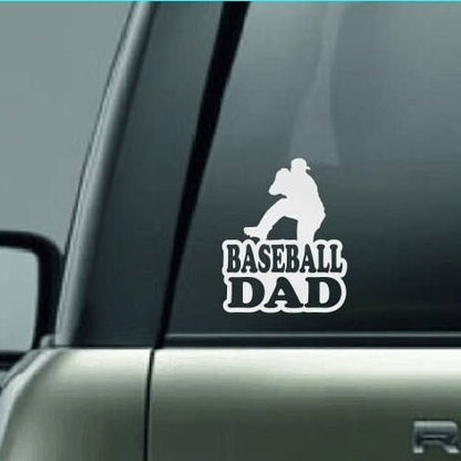 Baseball Dad, Baseball Dad Car Decal, Baseball Dad Sticker, Pitcher, Baseball Pitcher Decal, Proud Baseball Dad, High School Baseball Decal