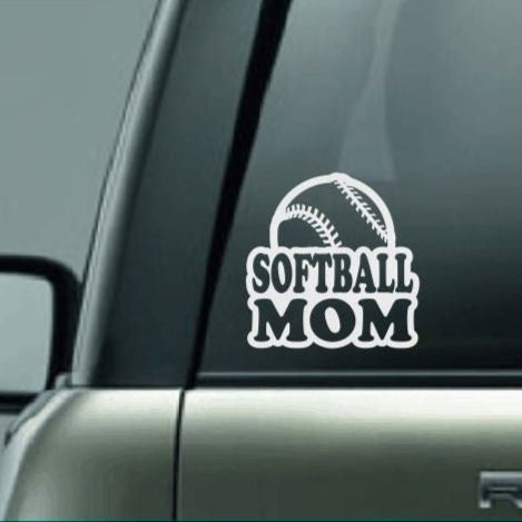 Softball Mom, Softball Mom Car Decal, Softball Mom Sticker, Softball, Softball Decal, Proud Softball Mom, High School Softball Decal, CUSTOM