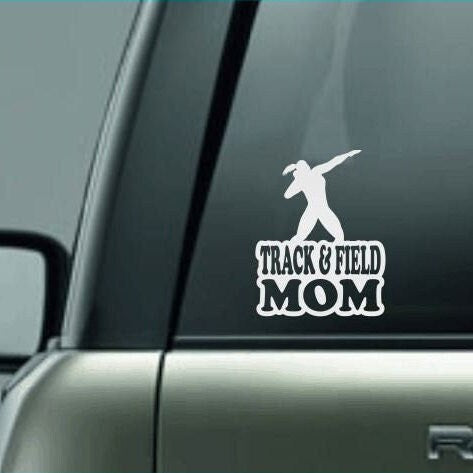 Track & Field Mom, Track and Field Mom Car Decal, Shot Put Decal, Shot Put Female Decal, High School Track and Field Decal, CUSTOM