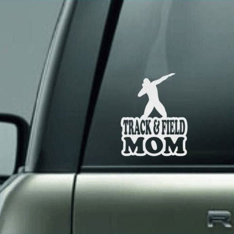 Track & Field Mom, Track and Field Mom Car Decal, Shot Put Decal, Shot Put Male Decal, High School Track and Field Decal, CUSTOM