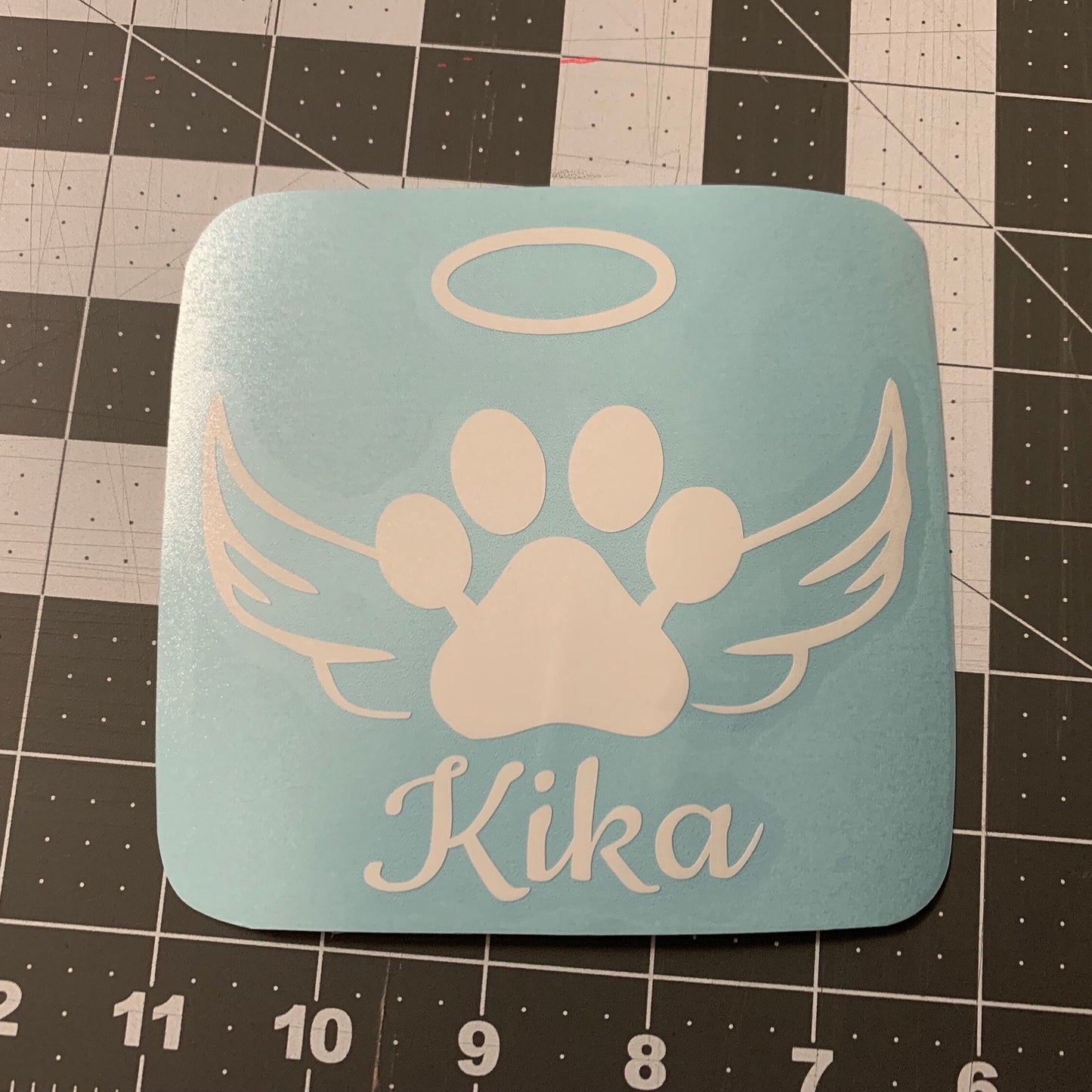 Personalized Car Memorial Car Decal, Custom Name Vinyl Decal, In Loving Memory Vinyl Decal, Dog Angel Car Decal, Loving Memory Custom Name