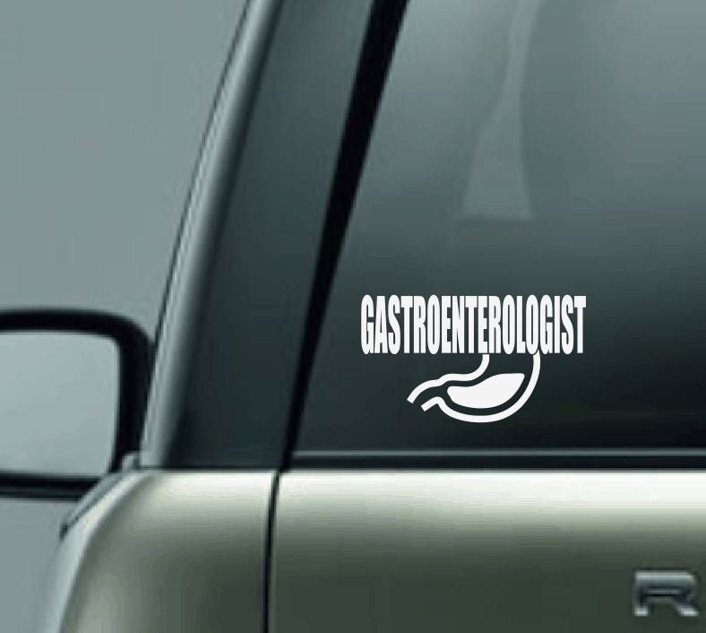 Gastroenterologist Car Decal, Belly Doctor Car Decal, Proud Doctor Car Decal, Doctor Car Decal, Gastroenterology Decal, Stomach Car Decal