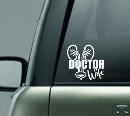 Urologist Wife Car Decal, Doctor Wife Car Decal, Proud Wife of a Doctor Car Decal, Personalized Car Decal, Bladder Doctor Wife Car Decal