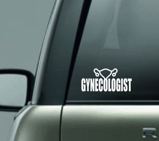 Gynecologist Car Decal, Lady Doctor Car Decal, Proud Doctor Car Decal, Doctor Car Decal, Gynecology Car Decal, Woman Car Decal, Uterus Decal