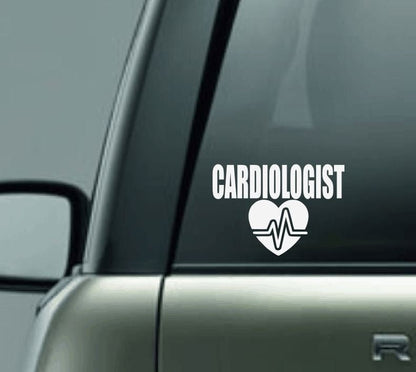 Cardiologist Car Decal, Heart Doctor Car Decal, Proud Doctor Car Decal, Heartbeat Car Decal, Cardiology Doctor, Custom Doctor Decal