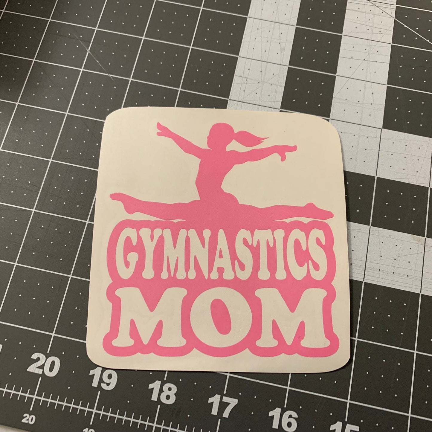 Gymnastics Mom, Gymnastics Mom Car Decal, Gymnastics Decal, Female Gymnast Decal, High School Gymnastics Decal, CUSTOM Vinyl Car Decal