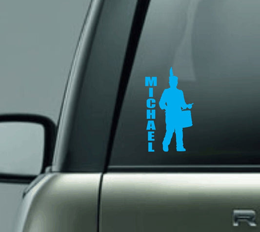 Custom Name Band Decal - Drum