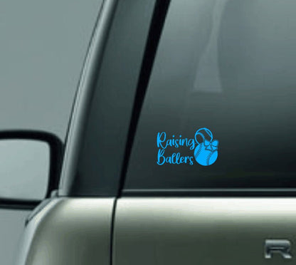 Raising Ballers Vinyl Decal, Proud Baseball and Softball Mom, Baseball Dad, Baseball Mom, Softball Dad, Softball Mom, Parent of Both