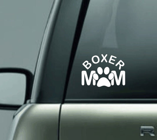 CUSTOM Dog Breed Mom Car Decal, Boxer Mom, Beagle Mom, Dalmatian Mom, Golden Mom, Shih Tzu Mom, Dog Lover Decal, Pet Parent Custom Decal