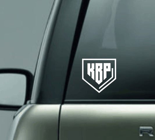 Baseball Homeplate Monogram Vinyl Decal, Three Letter Monogram Decal, Name Monogram Vinyl Car Decal, 1 Color Softball Monogram Decal, CUSTOM