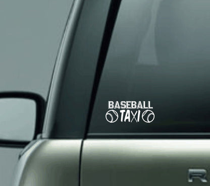 Baseball Taxi Car Decal, Baseball Team Taxi Vinyl Sticker, Baseball Mom Decal, Baseball Dad Decal, Baseball Coach Decal, Team Taxi Sticker