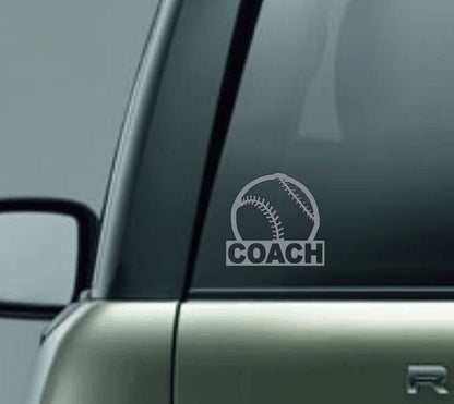 Baseball Coach Car Decal, Softball Coach Vinyl Sticker, Baseball Mom Decal, Softball Dad Decal, Baseball Coach Decal, Softball Coach Decal